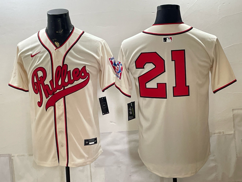 Men 2026 Philadelphia Phillies #21 cream Game Nike MLB Jersey 082600->philadelphia phillies->MLB Jersey